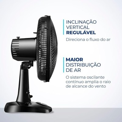 Ventilador de Mesa 30cm Super Power, Mondial, Preto, 60W, 220V - VSP-30-B