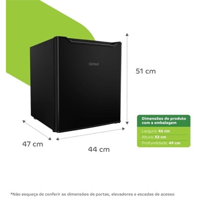 Frigobar 47 litros Consul Preto - CRC04AE 220V