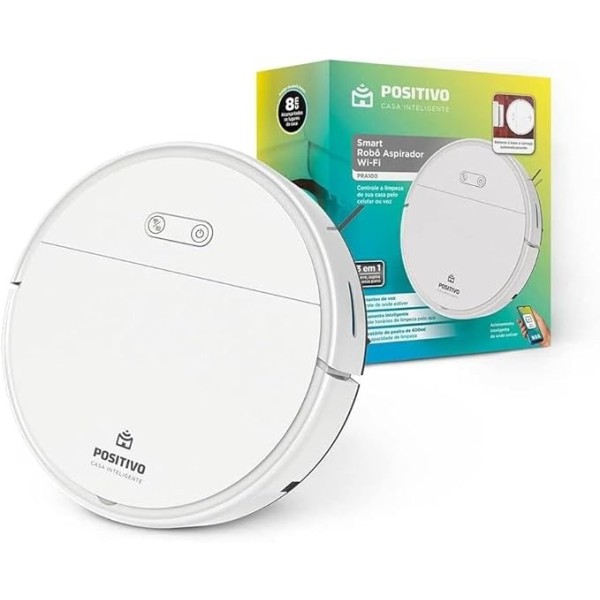 Smart Robô Aspirador Wi-Fi PRA100 Positivo Casa Inteligente, 3 em 1
