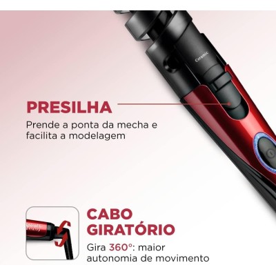 Modelador de Cachos Mondial Spiral Infinity - EM-05 Cerâmica 180C