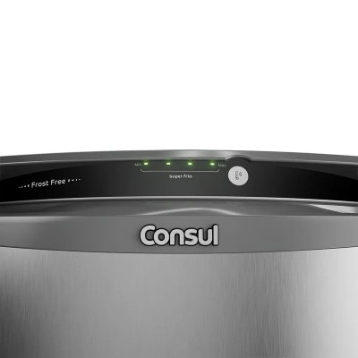 Refrigerador Consul Frost Free 342 Litros Cor Inox com Gavetão Hortifruti - CRB39AK