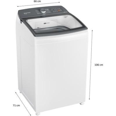 Máquina de Lavar Brastemp 15Kg Branca com Ciclo Tira Manchas Advanced e Smart Sensor - BWF15AB 110V