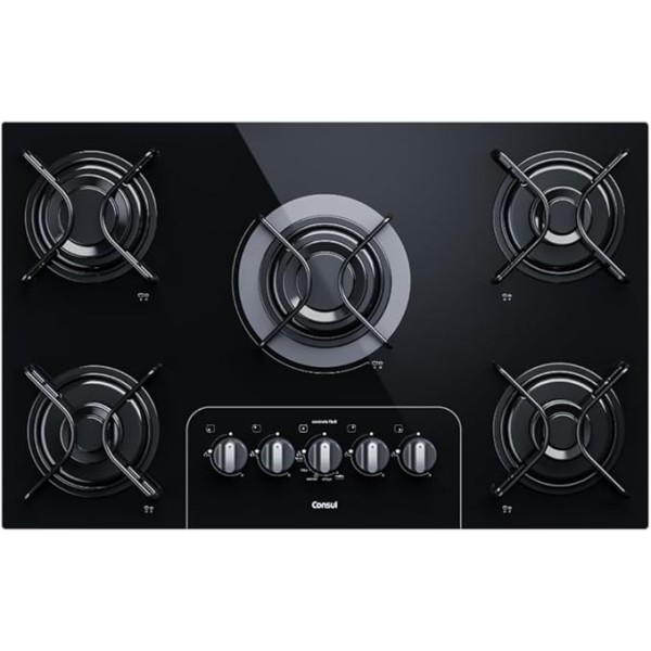 Cooktop 5 bocas Consul com controle fácil e acendimento automático - CD075AE BIVOLT