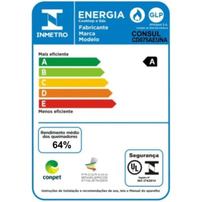 Cooktop 5 bocas Consul com controle fácil e acendimento automático - CD075AE BIVOLT